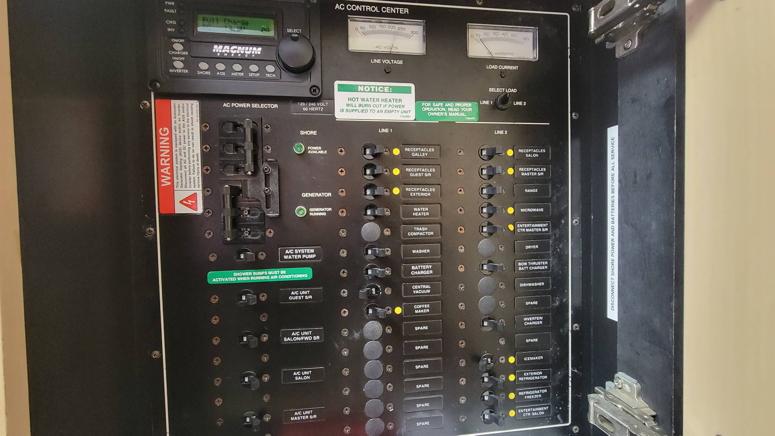 AC Marine Breaker Panel